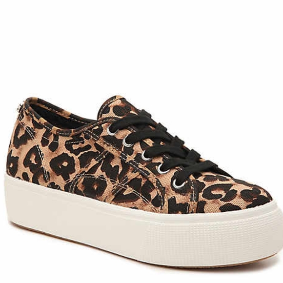 Steve Madden EMMI Leopard Platform Sneakers 10 - Picture 2 of 4
